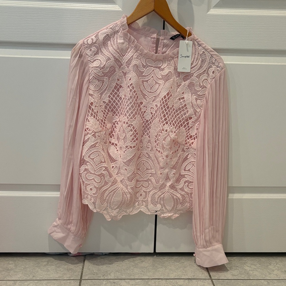 Soprano Blush Lace Blouse